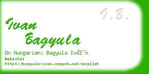 ivan bagyula business card